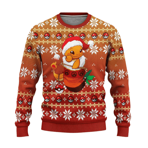 Anime Charizard Ugly Christmas Sweater - Festive Fun & Comfort