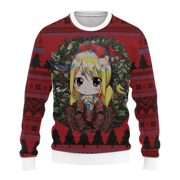 Anime Chibi Lucy Ugly Sweater - Festive Fairy Tail Gift