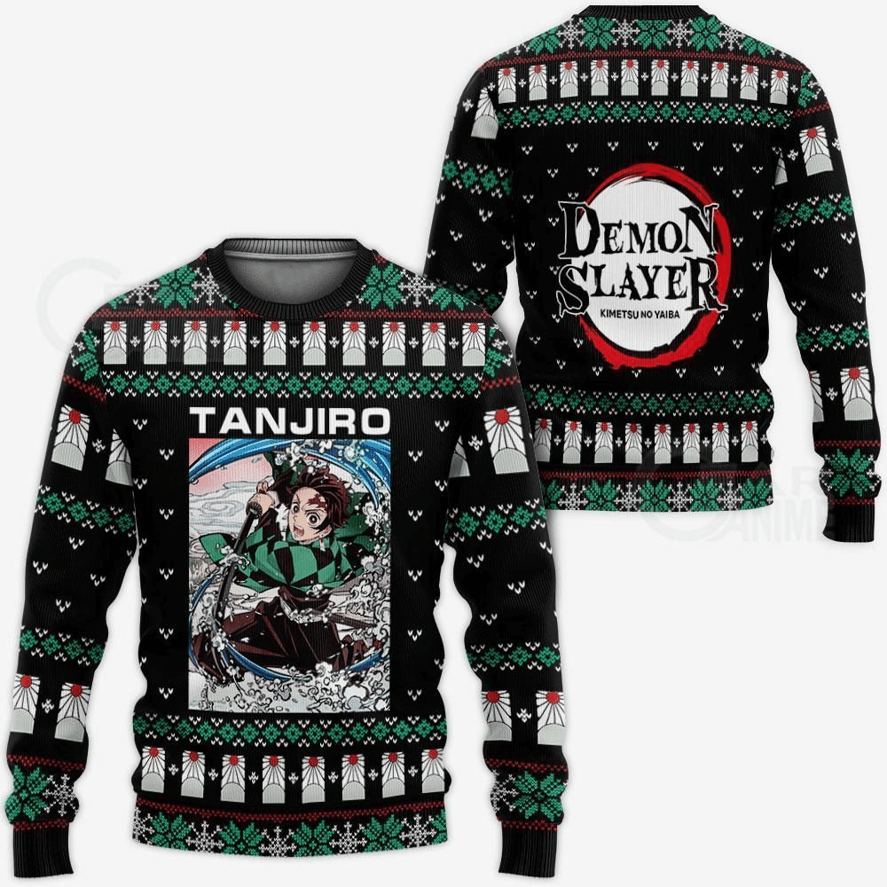 Anime Demon Slayer Tanjiro Ugly Sweater - Festive Holiday Fun