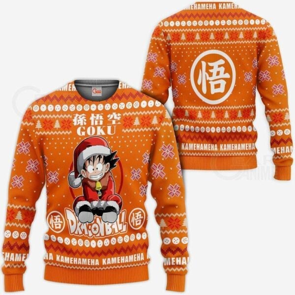 Anime Dragon Ball Ugly Christmas Sweater - Festive Holiday Gift for Fans