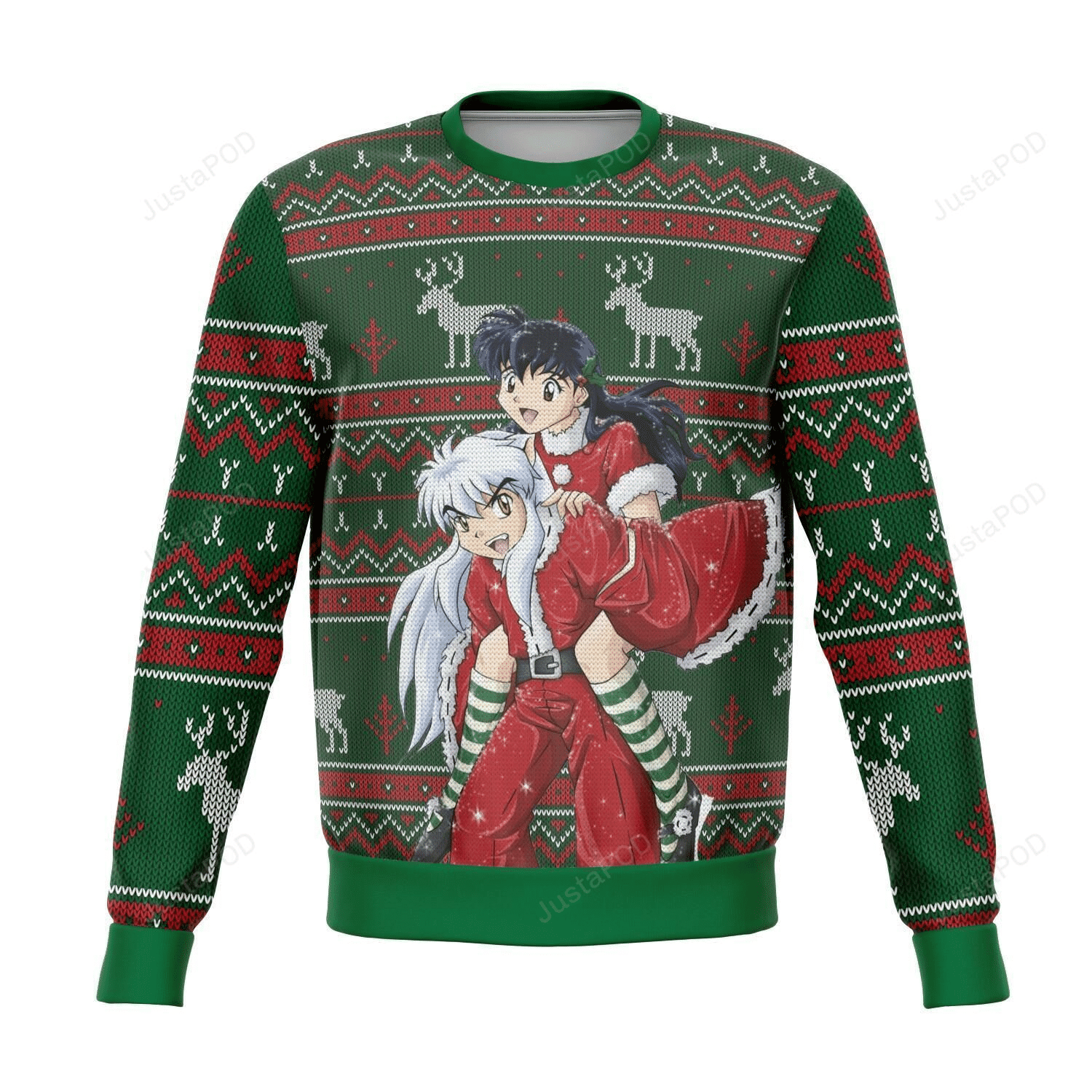 Anime Kagome Ugly Sweater in Festive 9 Print Fun Designs