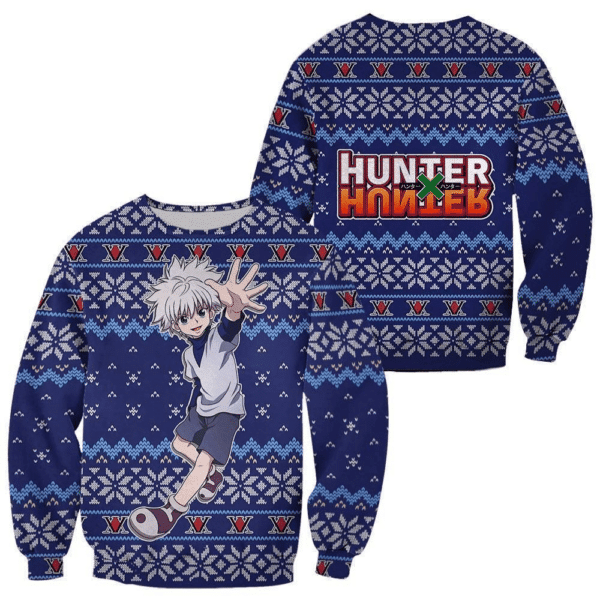 Anime Killua Ugly Sweater - Festive Christmas Cheer Apparel - Image 6
