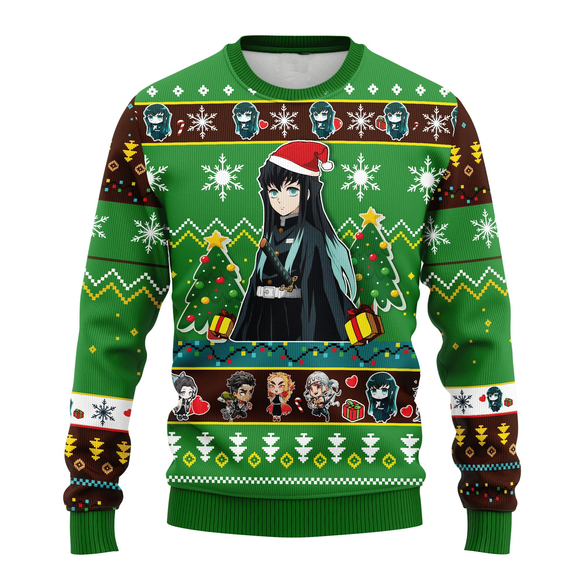 Anime Muichiro Tokito Ugly Christmas Sweater - Fun Festive Design - Image 6