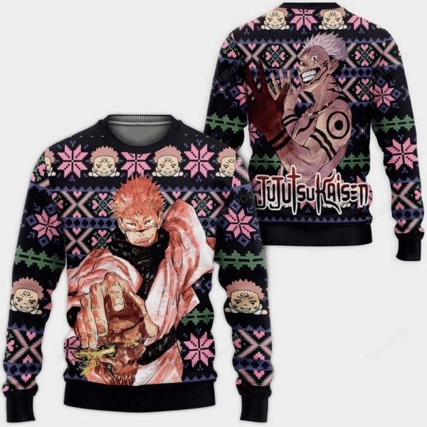 Anime Ryomen Sukuna Ugly Sweater - Funny Holiday Sweater
