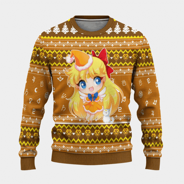 Anime Sailor Moon Sweater - Festive Ugly Christmas Design - Image 9