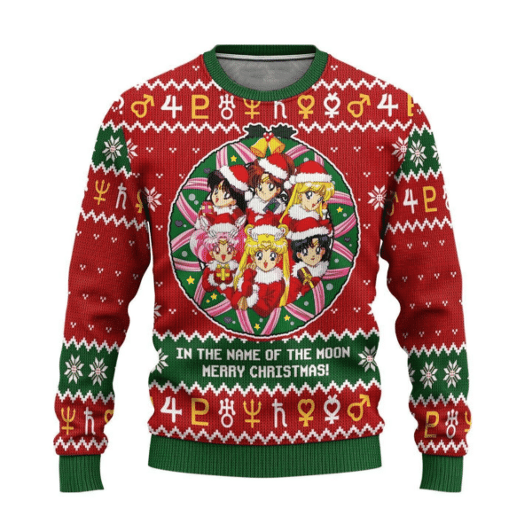 Anime Sailor Moon Ugly Sweater - Festive Christmas Gift for Fans