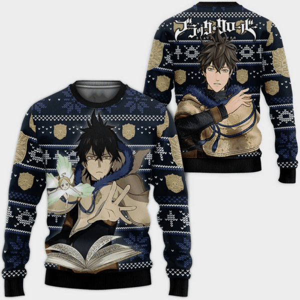 Anime Yuno Black Ugly Christmas Sweater | Festive Gifts
