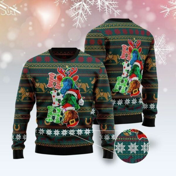 Cozy Christmas Horse Lover Ugly Sweater for Men and Women