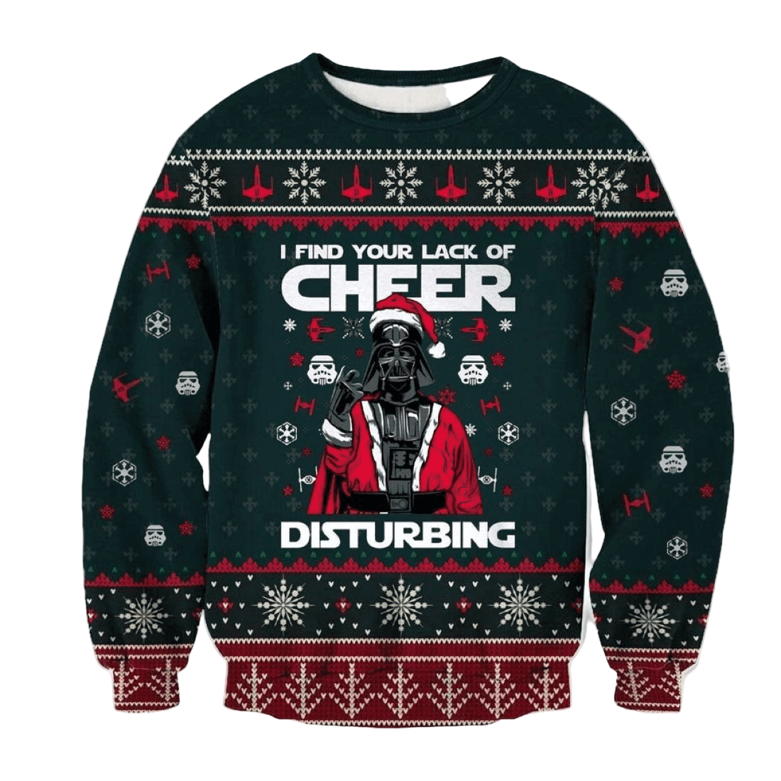 Festive Darth Vader Ugly Sweater - Premium Holiday Cheer - Image 7
