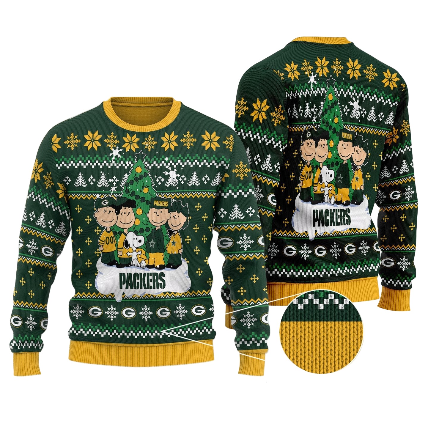 Festive Holiday Green Ugly Sweater for Christmas Party - Image 9