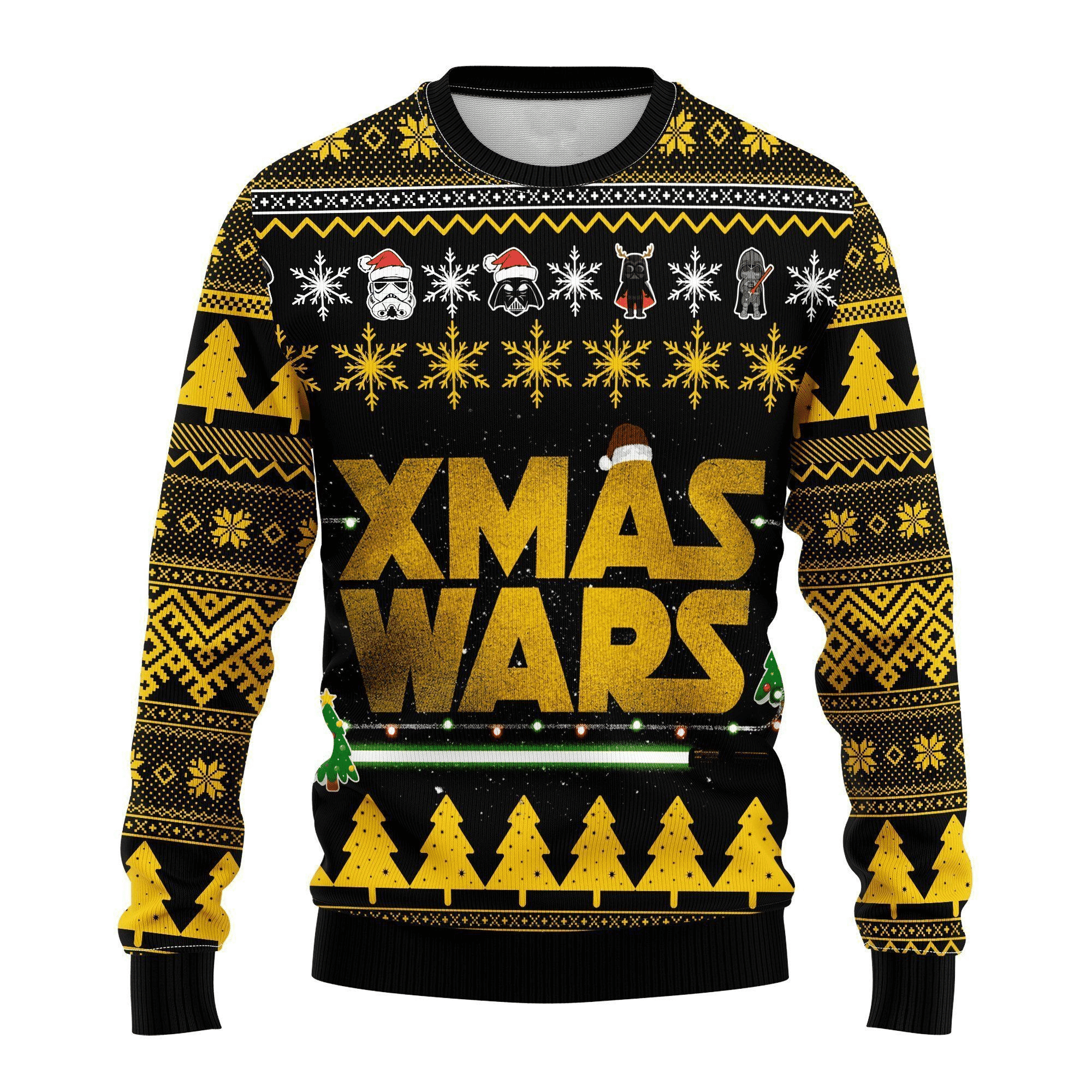 Funny Holiday Ugly Sweater - Festive Christmas Star Wars Gift - Image 9