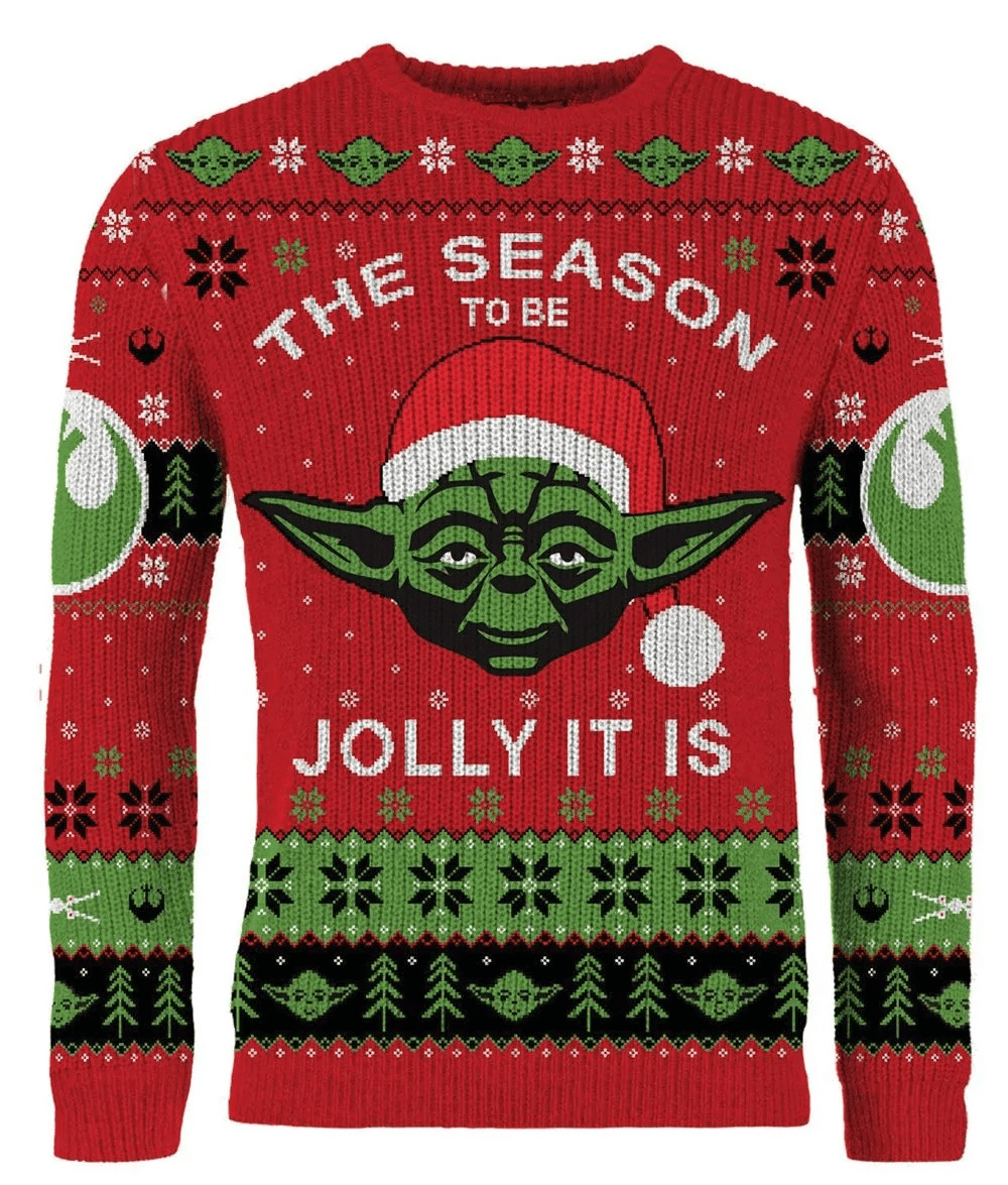 Ugly Christmas Sweater Baby Yoda Season Jolly Festive Shirt