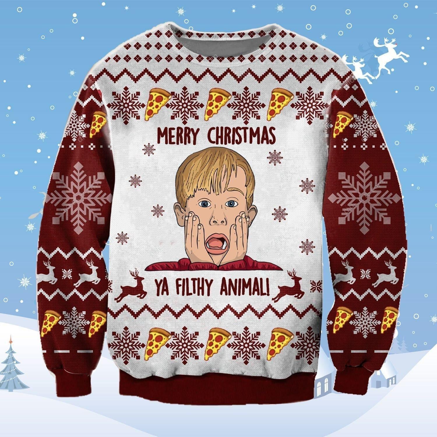 Ugly Christmas Sweater, Funny Holiday Festive Tops - Premium Blend
