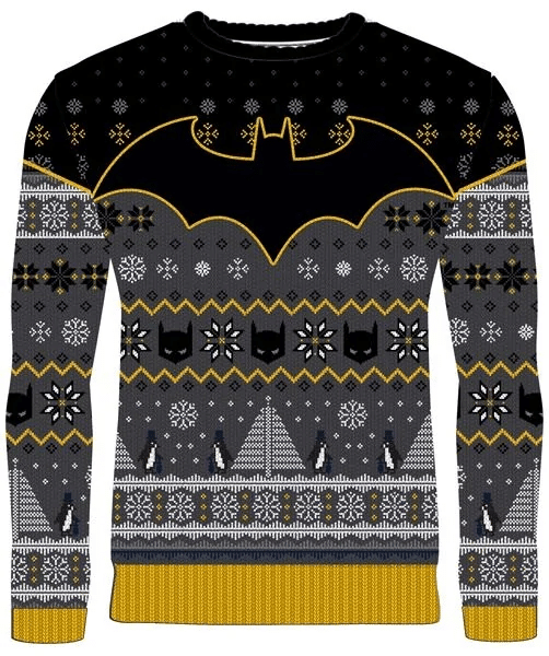 Ugly Christmas Sweater Goodwill in Gotham - Festive Batman Print Shirt