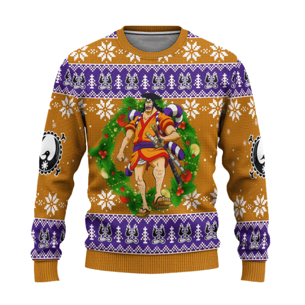 Ugly Christmas Sweater Kozuki Oden Print Festive Holiday Gift