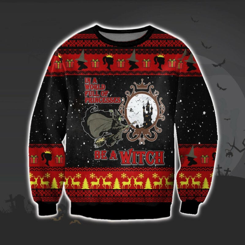 Wicked Witch Ugly Christmas Sweater, Festive Fun Xmas Holiday Sweatshirt