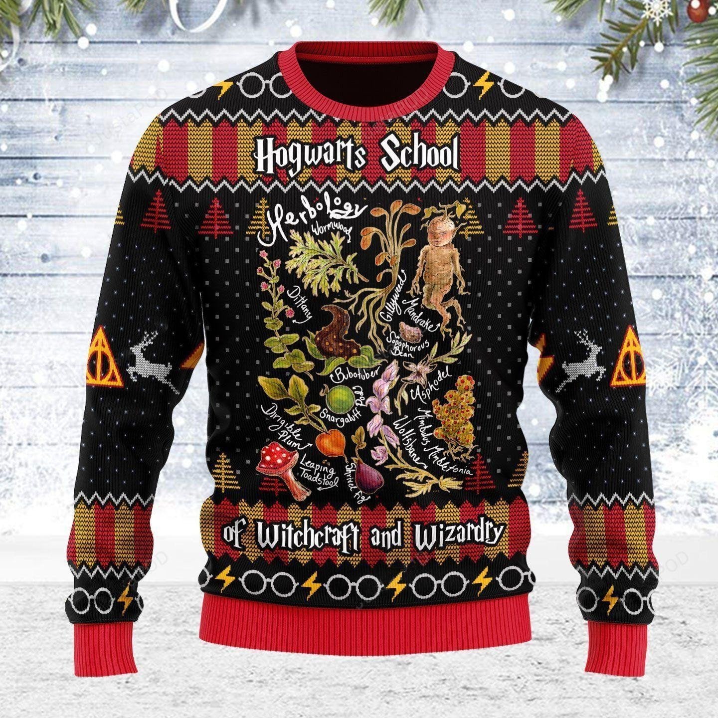 Wizarding Ugly Christmas Sweater - Festive Hogwarts Style - Image 3