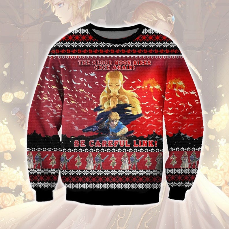 Zelda Xmas Merry Christmas Ugly Sweatshirt, Christmas Ugly Sweater - Image 2